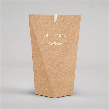 Boîte surprise mariage bohème écolo - Dos de la boîte