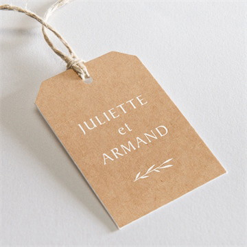 Etiquette mariage bohème écolo arche