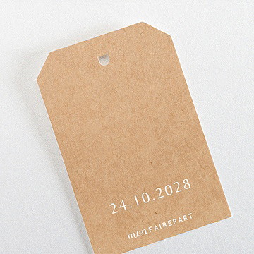 Etiquette mariage bohème écolo - Dos de l'étiquette