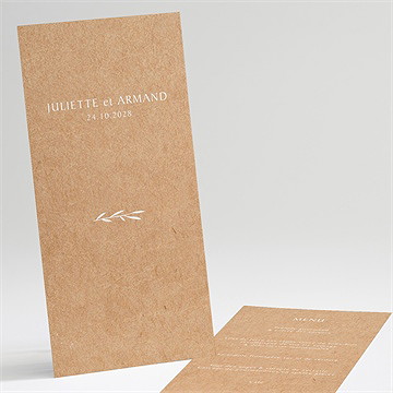 Menu mariage bohème écolo