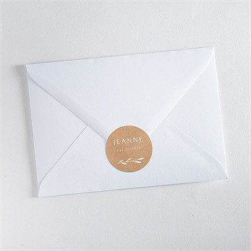 Sticker naissance faire-part enveloppe - Mise en situation