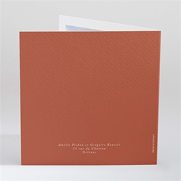 Faire-part mariage jolie esquisse - Dos du faire-part