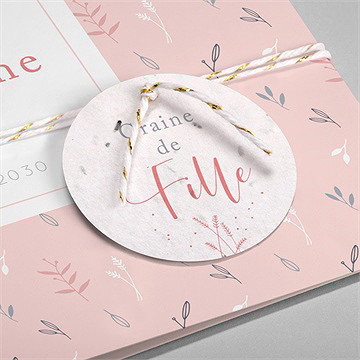 Faire-part naissance graine de fille - Détail du faire-part