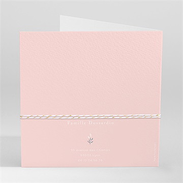 Faire-part naissance graine de fille - Dos du faire-part