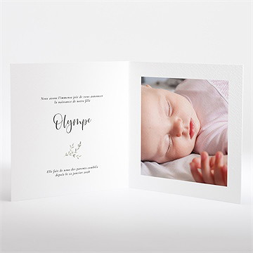 Faire-part naissance nos petites chaussures - Intérieur du faire-part