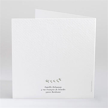 Faire-part naissance nos petites chaussures - Dos du faire-part