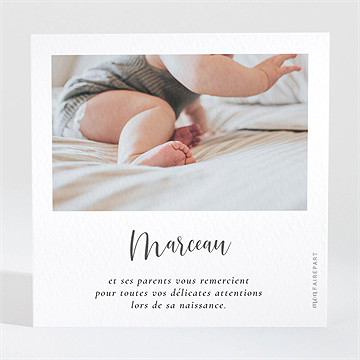 Remerciement naissance nos petits chaussons - Dos de la carte