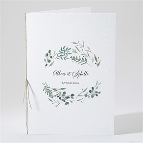 Livret de messe mariage bouquet provençal
