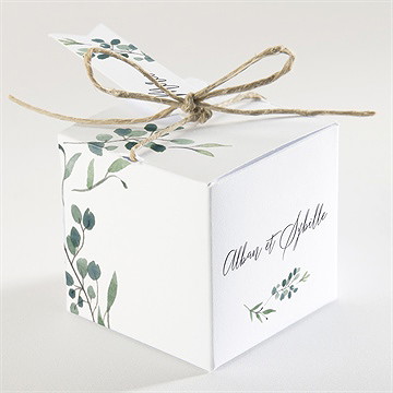 Boîte de dragées mariage bouquet provençal - Dessus de la boîte