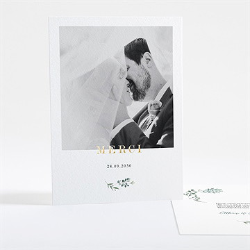 Remerciement mariage bouquet provençal