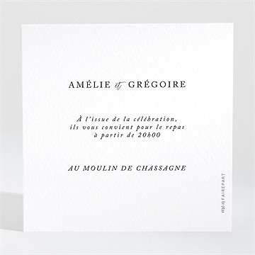 Carton d'invitation mariage jolie esquisse - Dos du carton