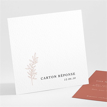 Carton réponse mariage jolie esquisse