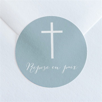 Stickers décès simple elégance photomaton