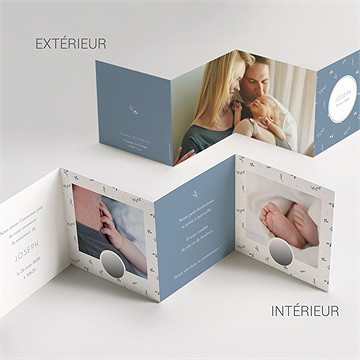 Faire-part naissance petite folie - Vue d'ensemble
