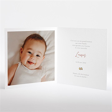 Faire-part naissance tendre tribu - Intérieur du faire-part