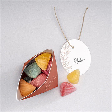 Boîte surprise mariage jolie esquisse - Intérieur de la boîte