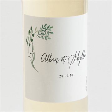 Etiquette de bouteille mariage bouquet provençal