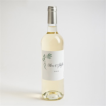 Etiquette de bouteille mariage bouquet provençal - Mise en situation