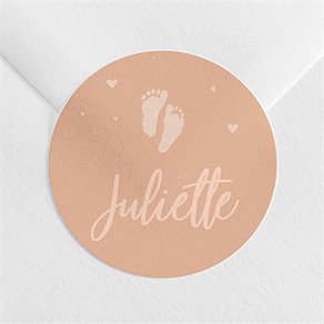 Sticker naissance ses petits petons