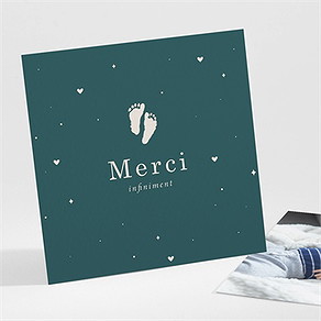 Remerciement naissance douce empreinte