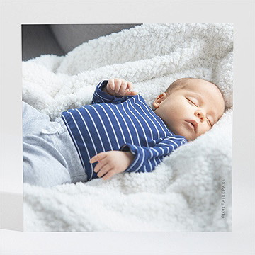 Remerciement naissance douce empreinte - Dos de la carte