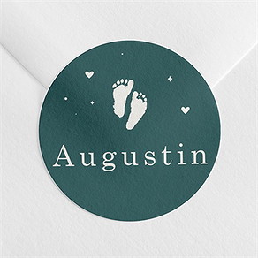 Sticker naissance douce empreinte