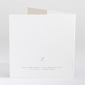 Faire-part mariage beauté délicate - Dos du faire-part