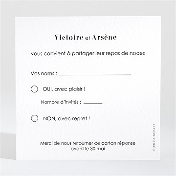 Carton réponse mariage délicatesse d’aquarelle - Dos du carton