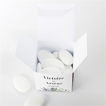 Boîte de dragées mariage délicatesse d’aquarelle - Intérieur de la boîte