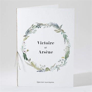 Livret de messe mariage délicatesse d’aquarelle