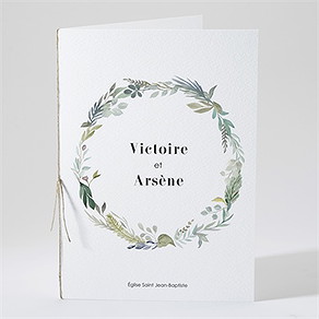 Livret de messe mariage délicatesse d’aquarelle