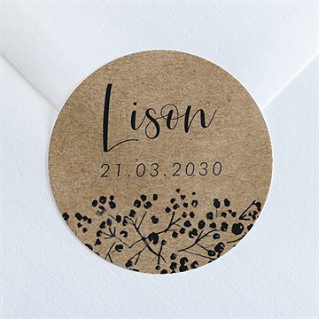 Sticker naissance tendre secret - Mise en situation