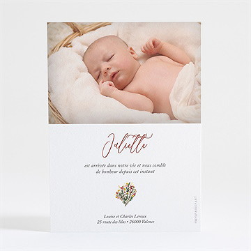 Faire-part naissance mon petit couffin - Dos du faire-part