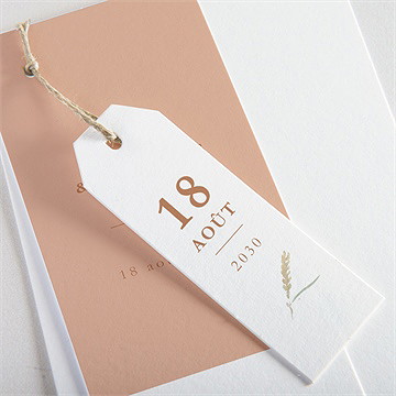 Faire-part mariage douceur estivale - Détail du faire-part