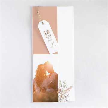 Faire-part mariage douceur estivale - Faire-part assemblé