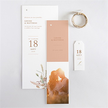 Faire-part mariage douceur estivale - Vue d'ensemble