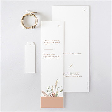 Faire-part mariage douceur estivale - Dos du faire-part