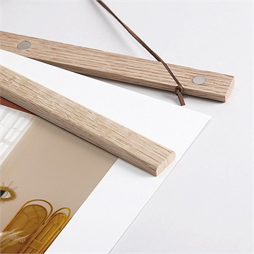 Affiche naissance sceau étoilé - Détail des supports en bois