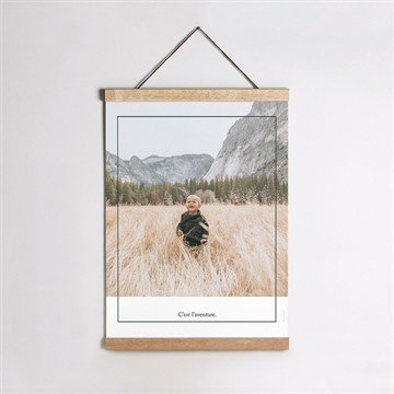 Affiche naissance moderne et tendance - argent