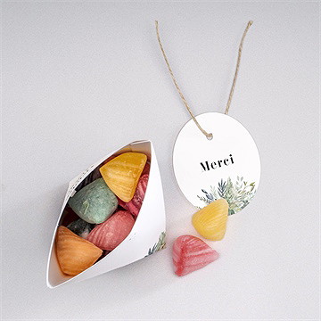 Boîte surprise mariage délicatesse d’aquarelle - Intérieur de la boîte