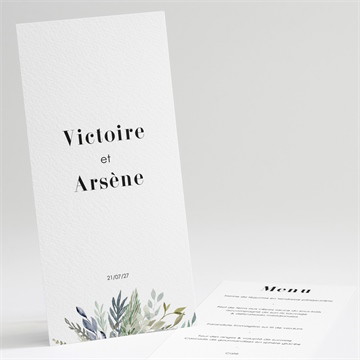 Menu mariage délicatesse d’aquarelle