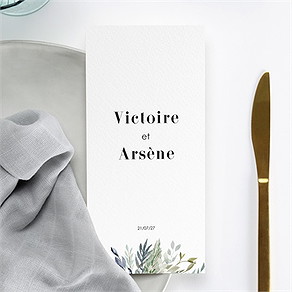 Menu mariage délicatesse d’aquarelle