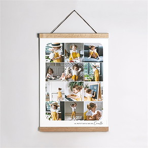 Affiche naissance jolie mosaïque
