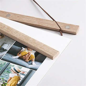 Affiche naissance jolie mosaïque - Détail des supports en bois