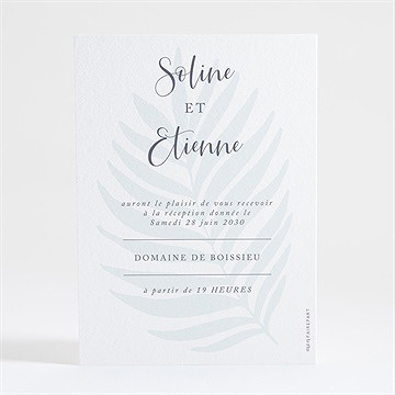 Carton d'invitation mariage evasion - Dos du carton