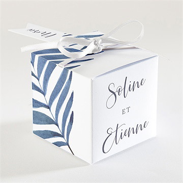 Boîte de dragées mariage evasion - Dos de la boîte