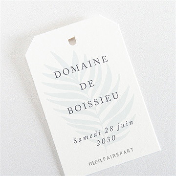 Etiquette mariage evasion - Dos de l'étiquette