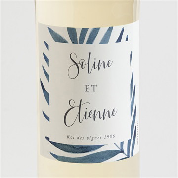 Etiquette de bouteille mariage evasion