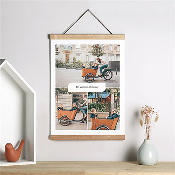 Affiche naissance ma petite voiture vintage - Mise en situation