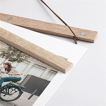 Affiche naissance ma petite voiture vintage - Détail des supports en bois